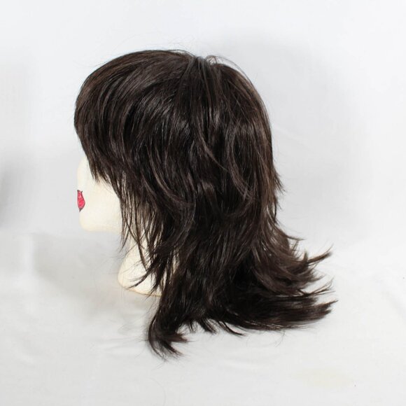 Shaggy Layered Lace Front Wig - Dark Brown, Synthetic, Adjustable Fit, Used - Picture 5 of 12